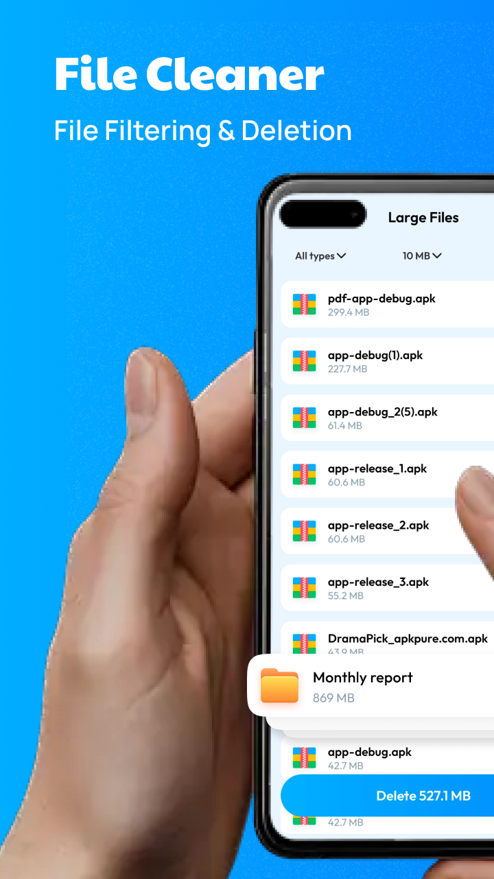 Mix Cleaner app screen